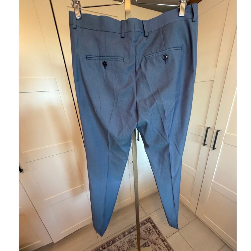 Kooples Blue Wool Modern Slim Pants Size 48 / US 32 New with tags - Picture 3 of 11